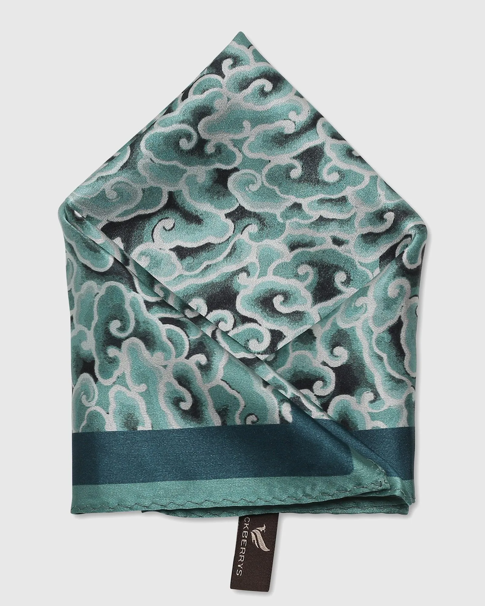 Silk Mint Printed Pocket Square - Seven