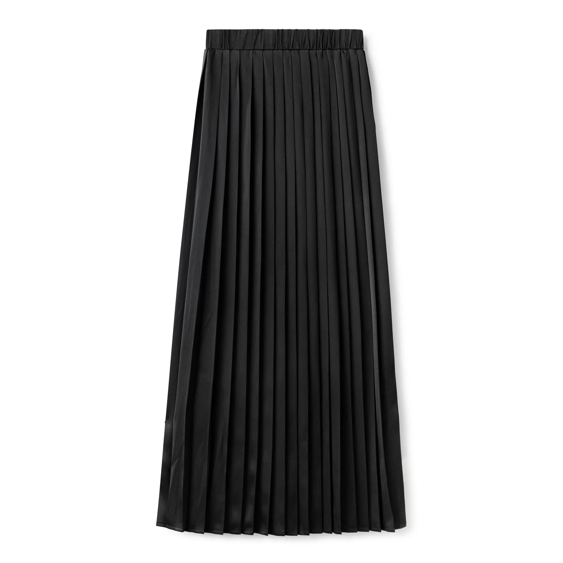 Silk Pleated Skirt  IN: Black