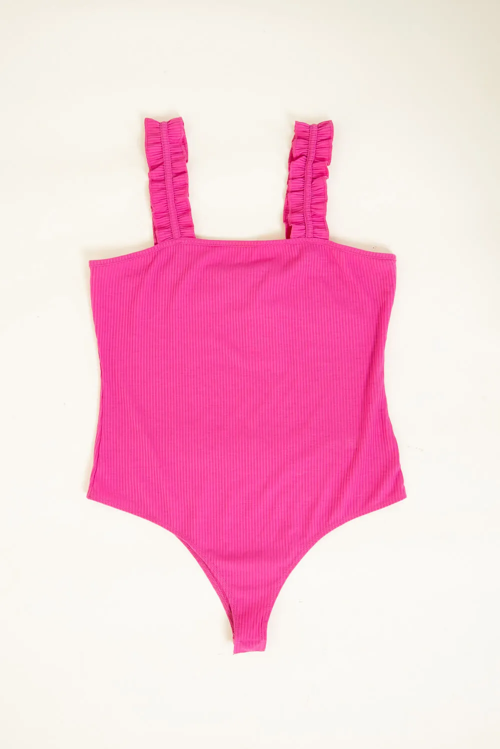 Simply Southern Ruffle Shoulder Bodysuit for Women in Pink | PP-0124-BODYSUIT-PINK