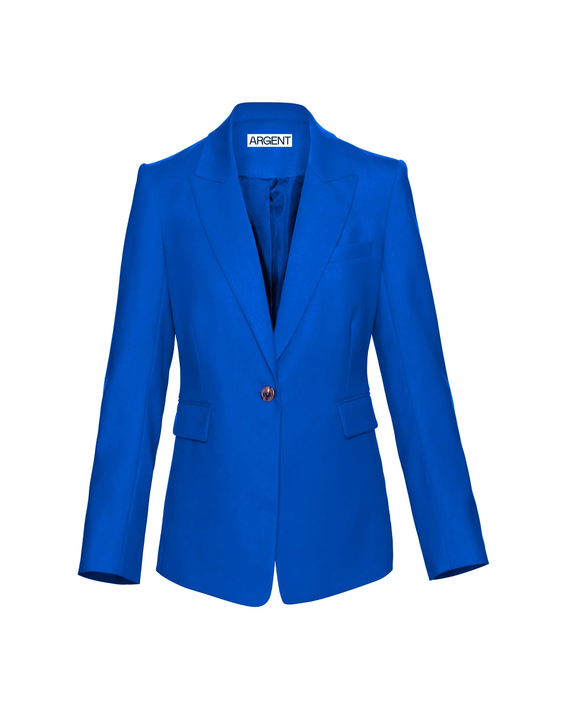 Single Button Blazer in Seasonless Wool | Royal Blue