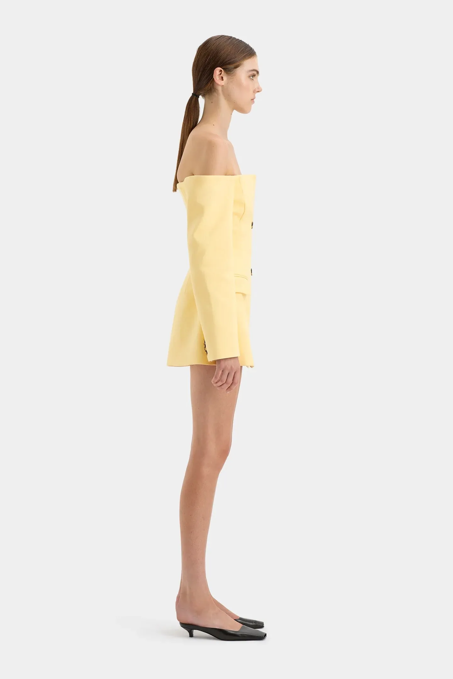 Sir the Label Sandrine Tailored Mini Dress - Limone