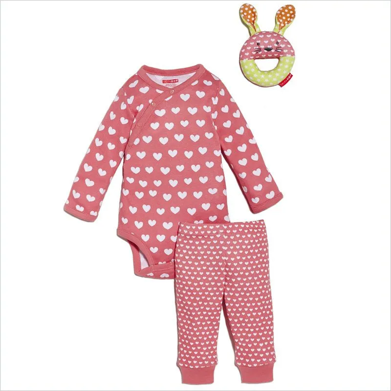 Skip Hop Layette Pop Prints Playwear Set in Hearts Watermelon