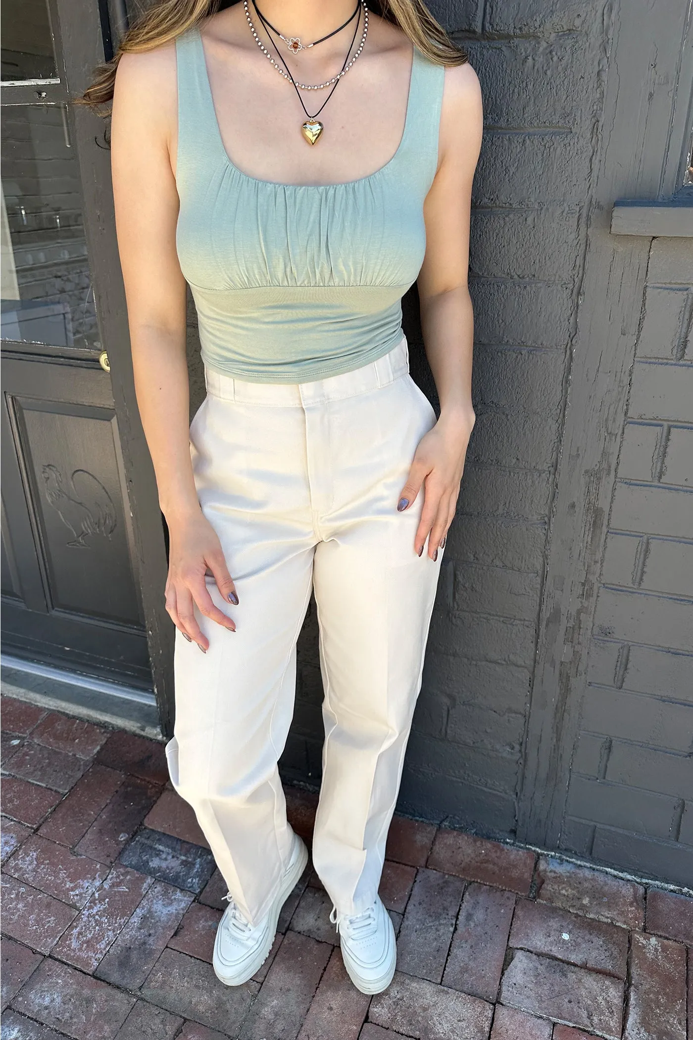 Sleeveless Ruched Top