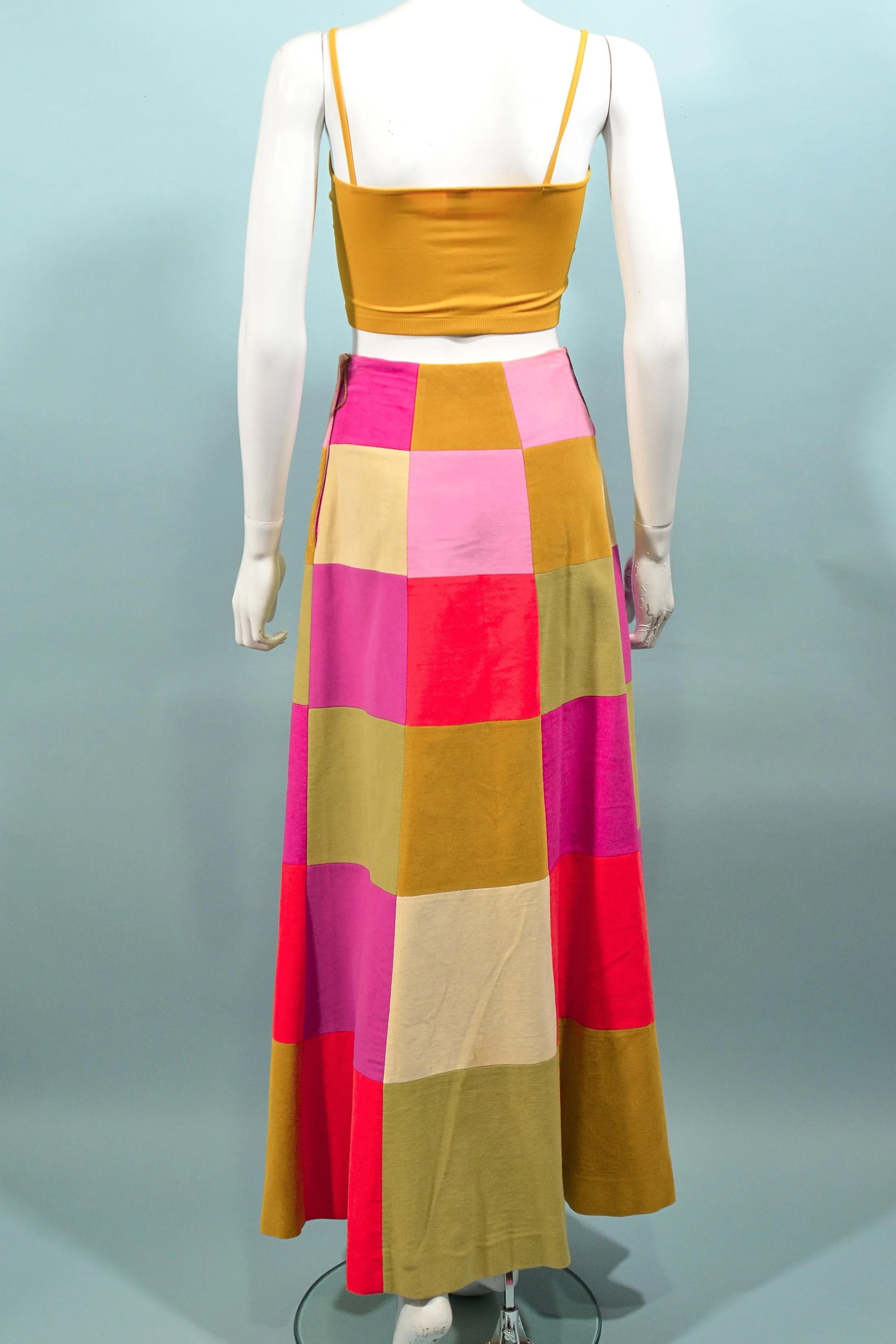 SOLD Bill Atkinson, Vintage 60s/70s Patchwork Velvet Maxi Skirt XS/S