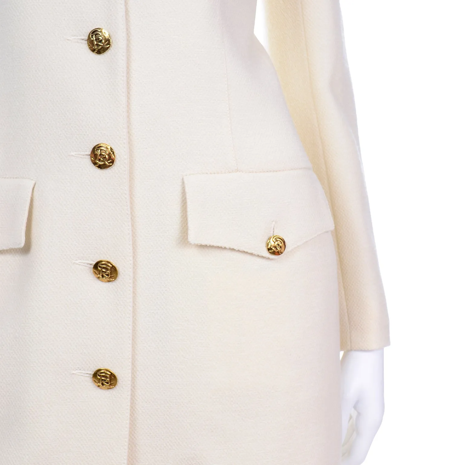 Sonia Rykiel Paris Vintage Ivory Trouser & Jacket Pantsuit