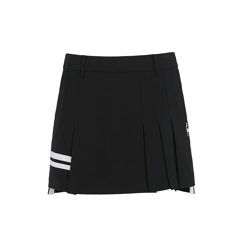 SVG Golf Black Stretch Pleated Quick-dry Skirt