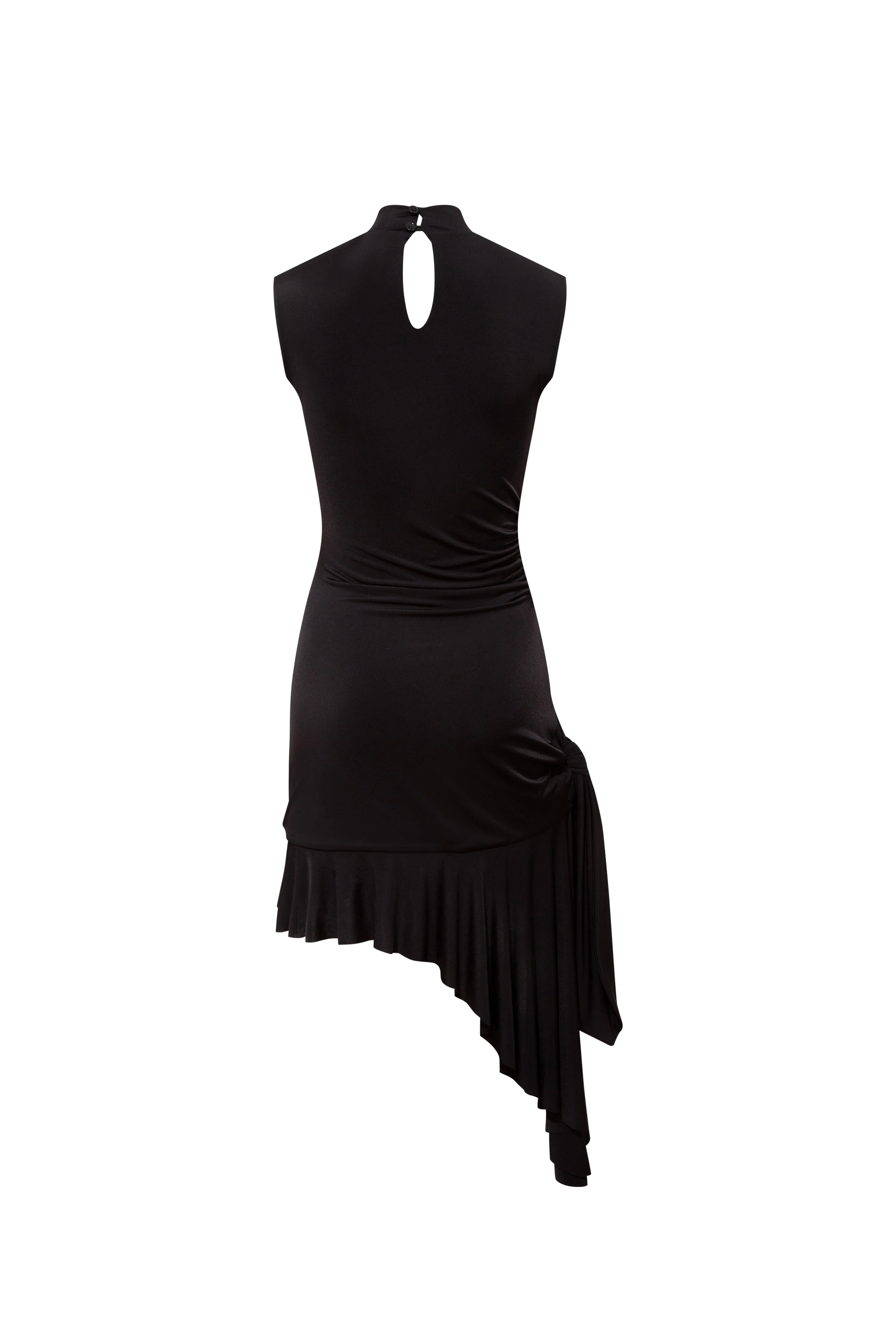 TENA - Sleeveless jersey dress with side tie and ruffle details