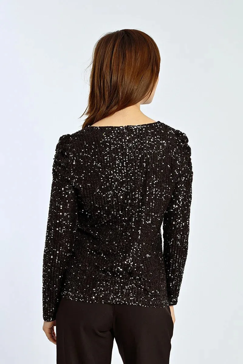 The Angelina Sequin Blouse