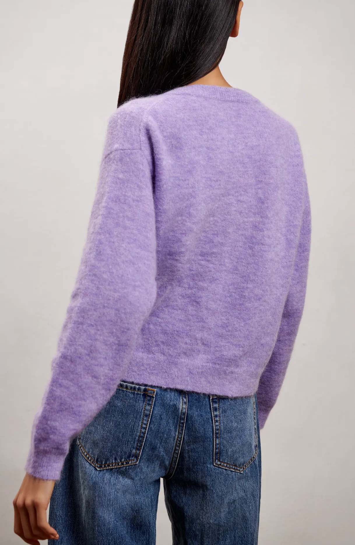 The Harper Mohair Cardigan - Lilac