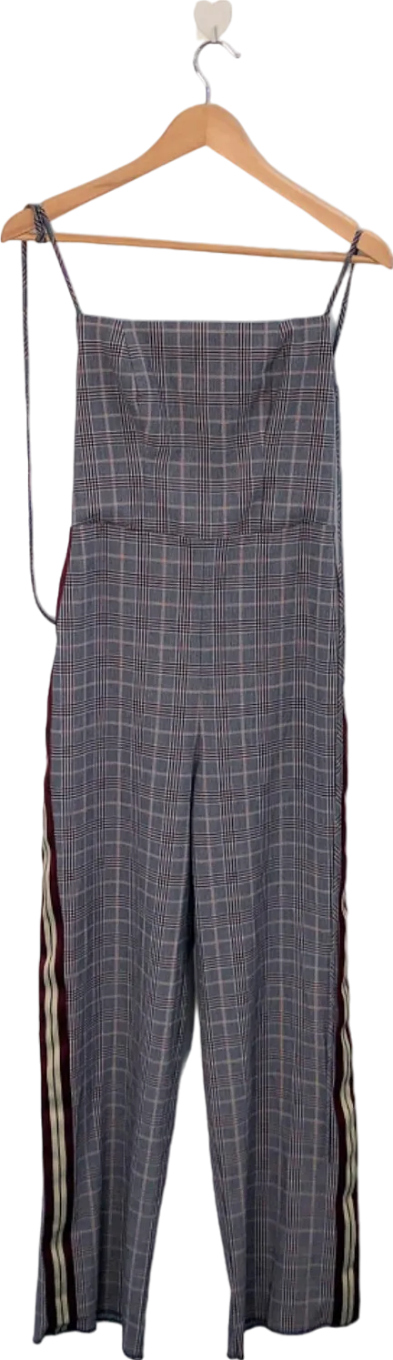 Topshop Plaid Jumpsuit UK 6