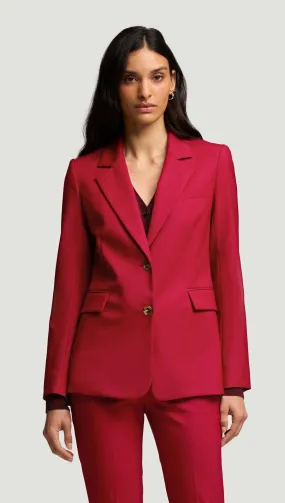 Two-Button Blazer in Seasonless Wool | Carmine