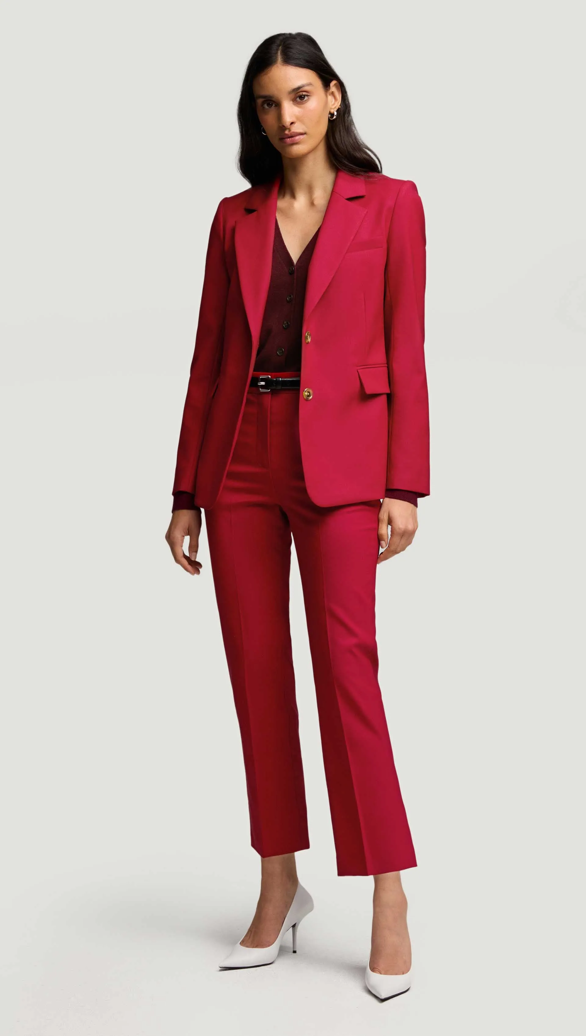 Two-Button Blazer in Seasonless Wool | Carmine