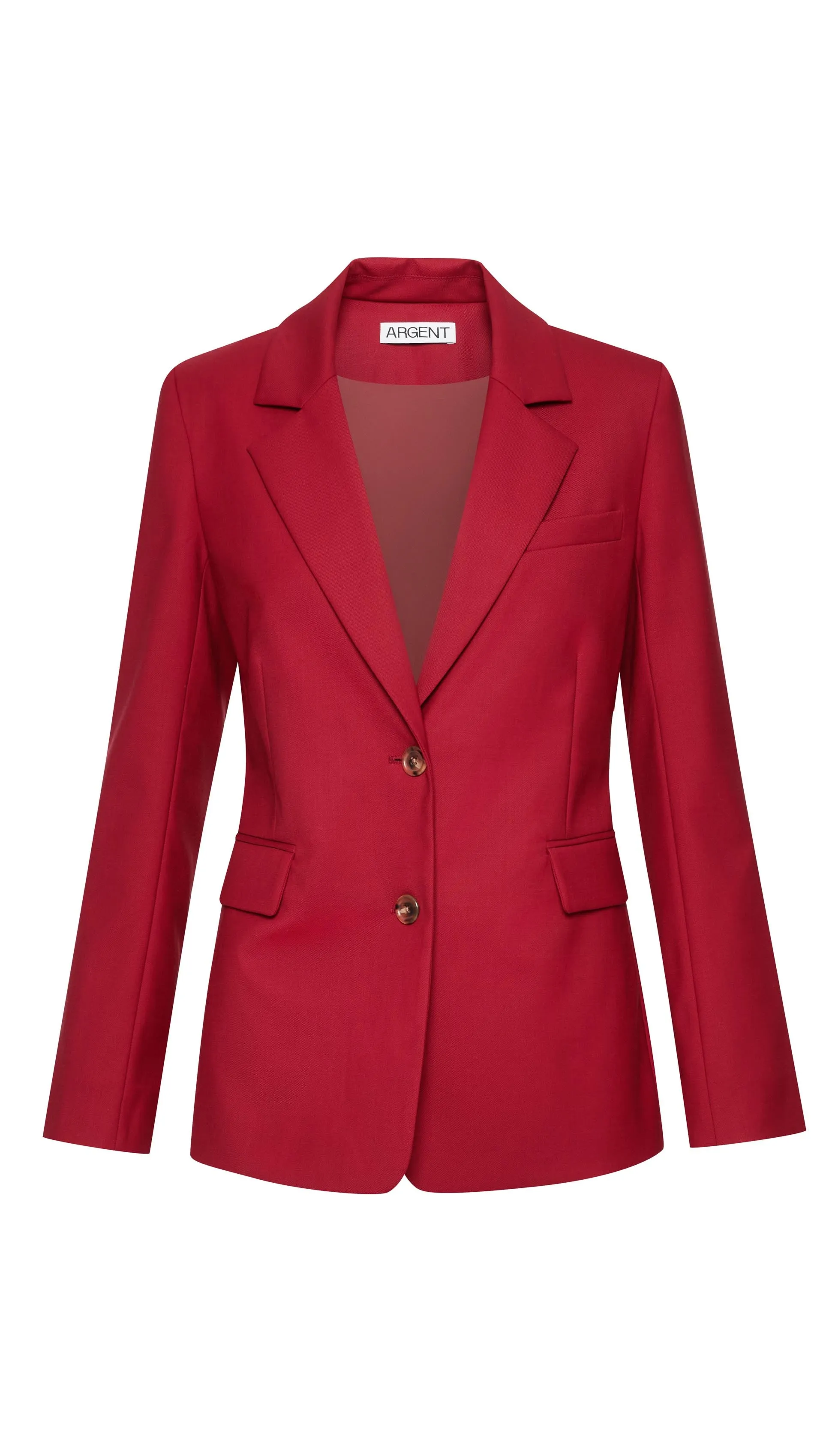 Two-Button Blazer in Seasonless Wool | Carmine