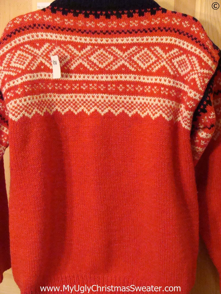 Ugly Christmas Sweater Party Vintage Nordic Sweater SAGA KNIT (Norway)  (v38)