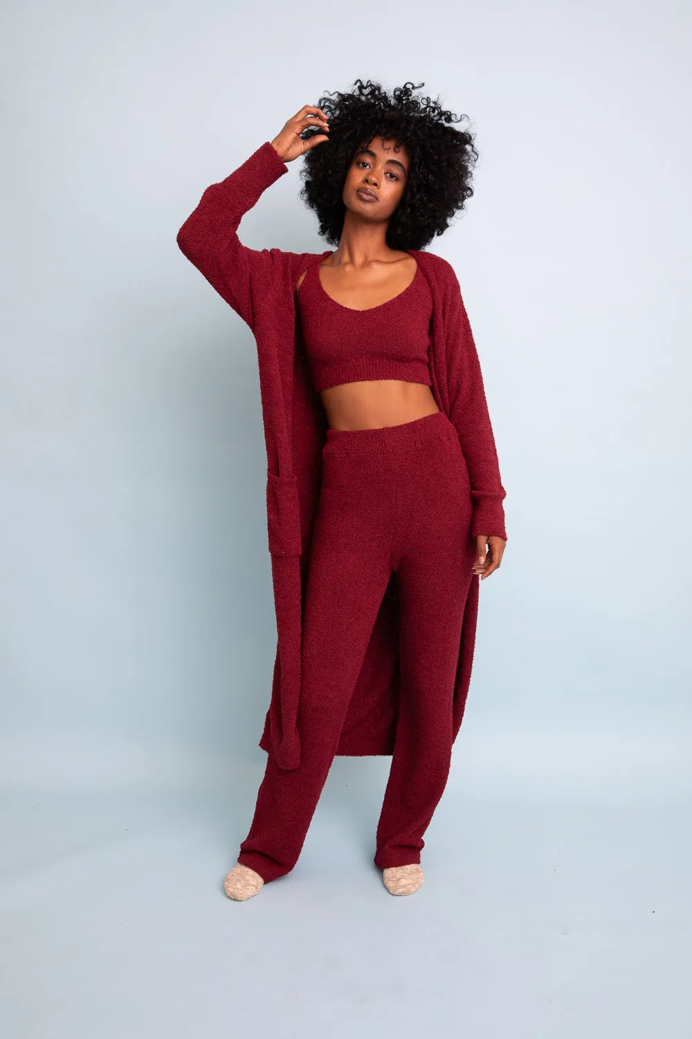 Ultra-soft Boucle Longline Cardigan