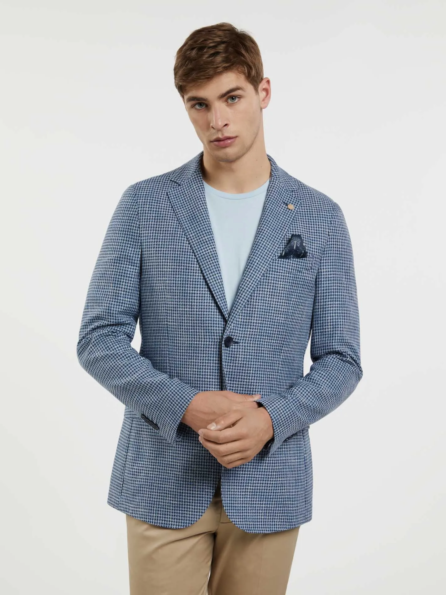 Unstructured Pied Poule Blazer