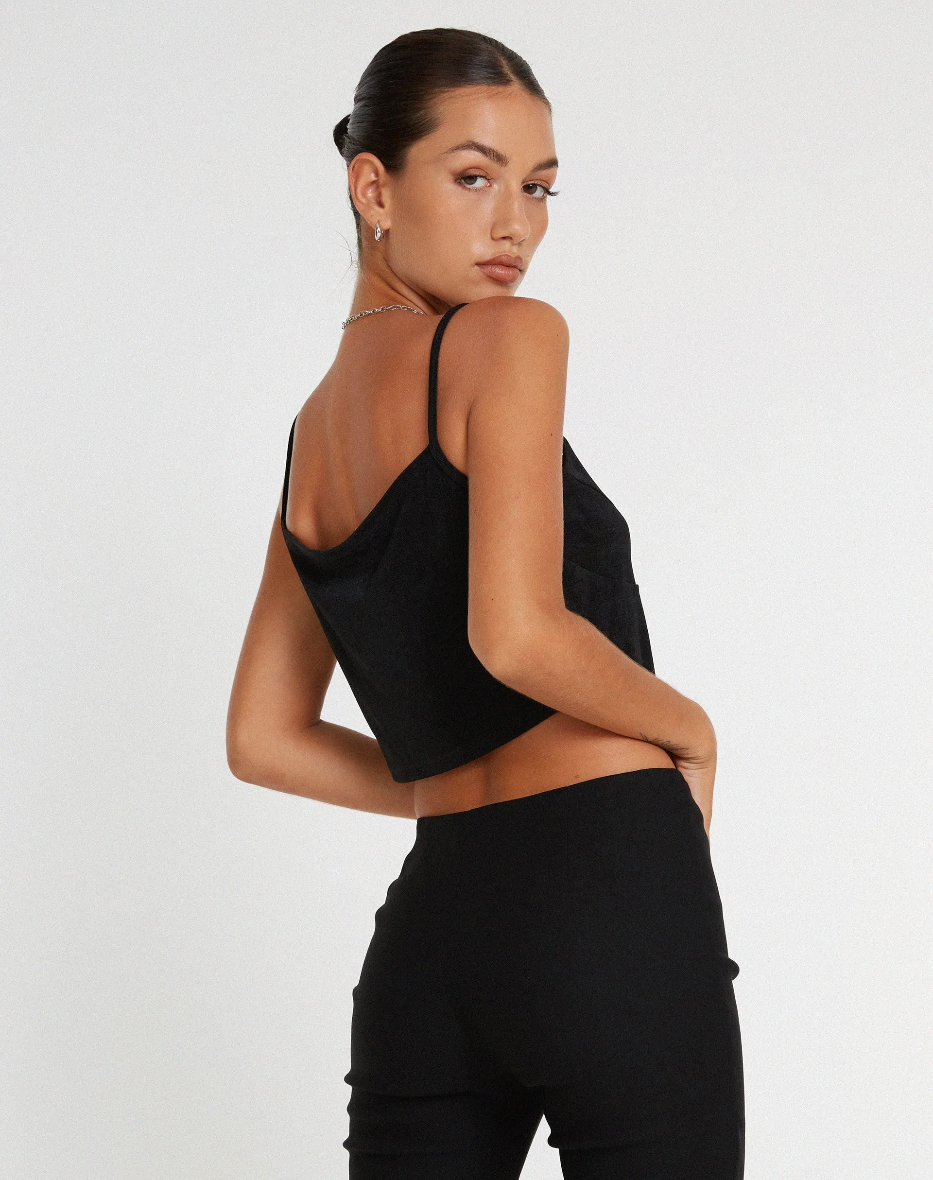 Velda Crop Top in Black