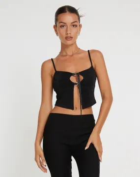 Velda Crop Top in Black