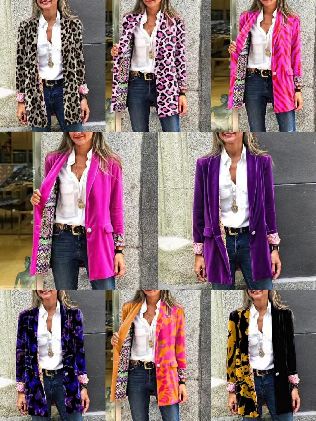 Vibrant Elegance Printed Blazer Collection