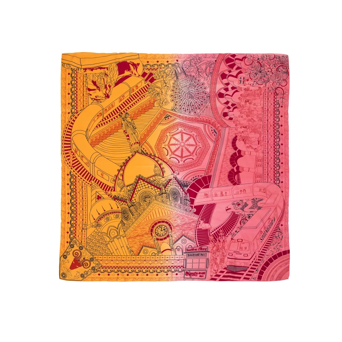 Victoria Terminus Silk Square Scarf