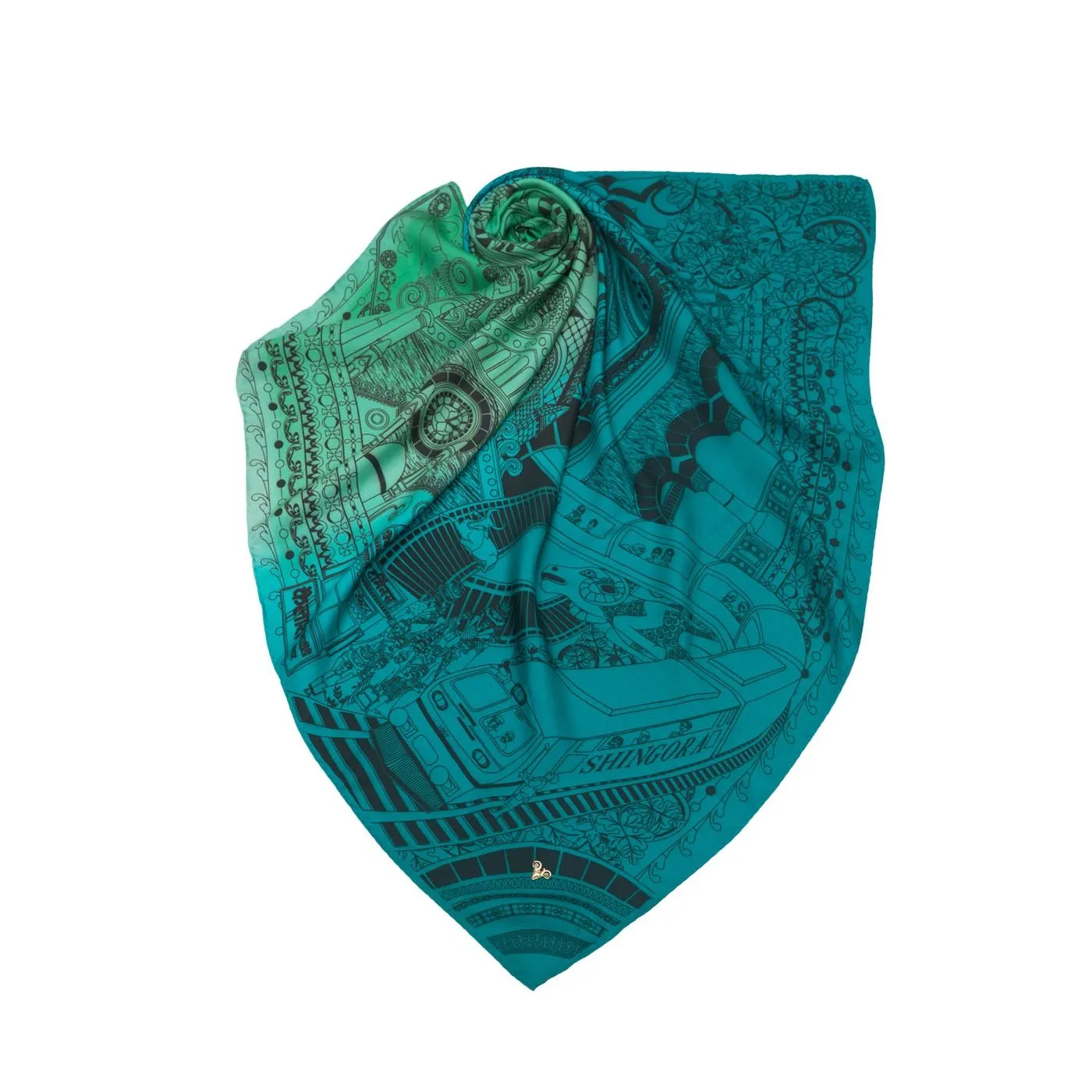 Victoria Terminus Silk Square Scarf