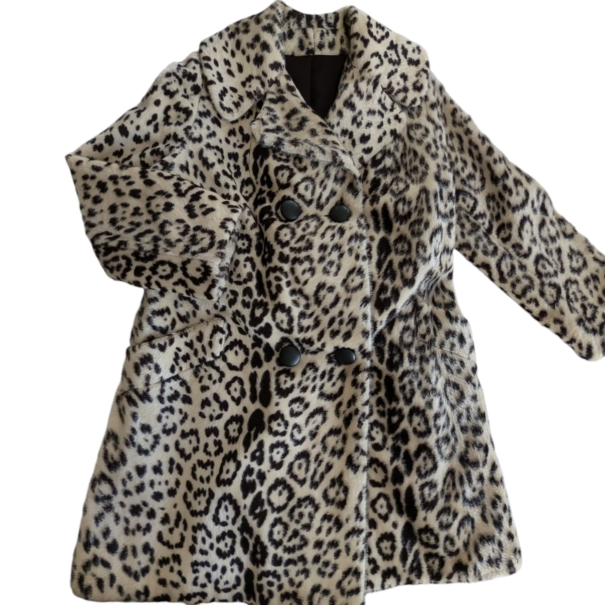 Vintage Faux Cheetah Coat Size Small