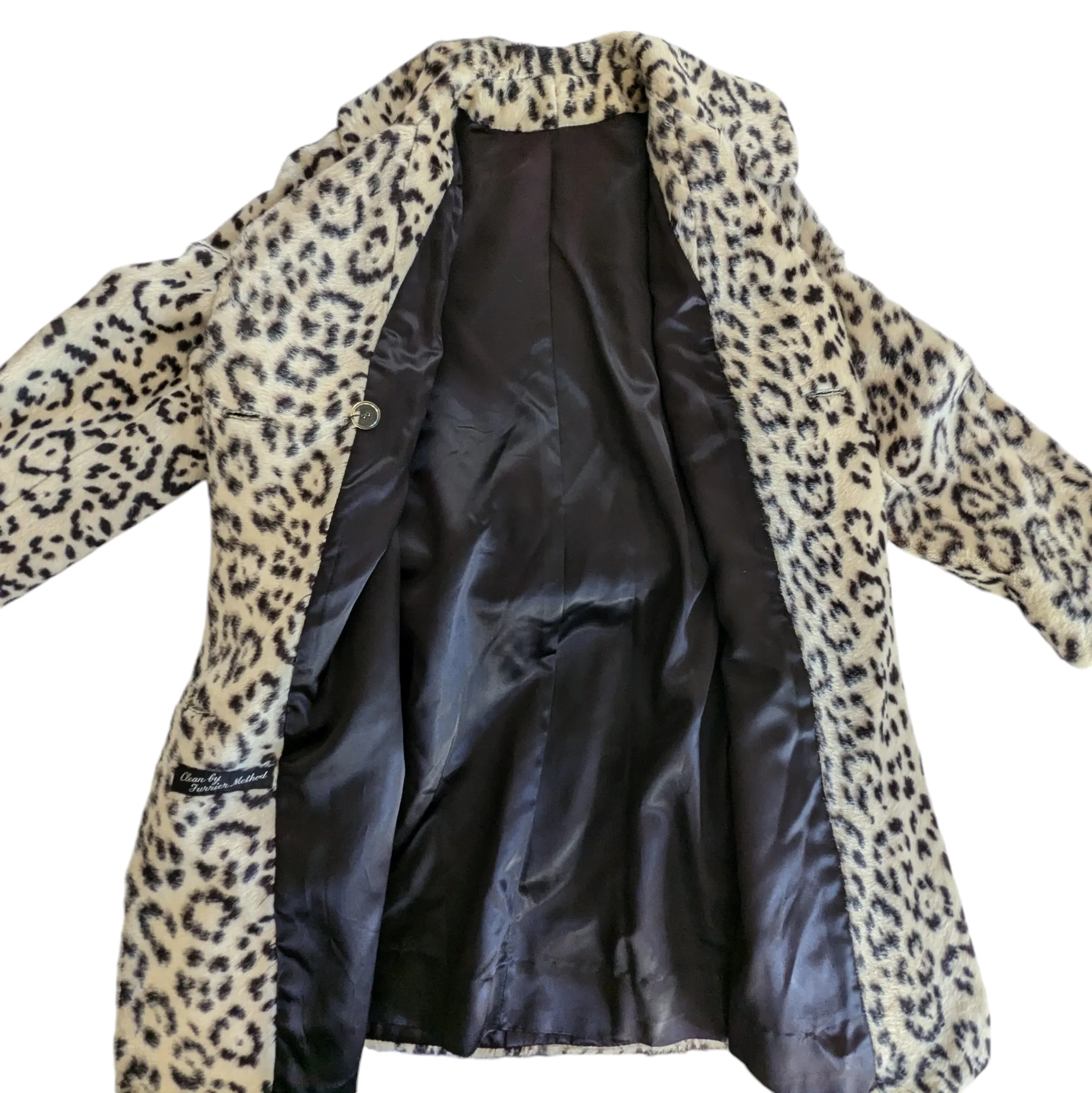 Vintage Faux Cheetah Coat Size Small