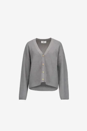 Vita & Wanda x Iben Serge Rib Cardigan Grey Melange