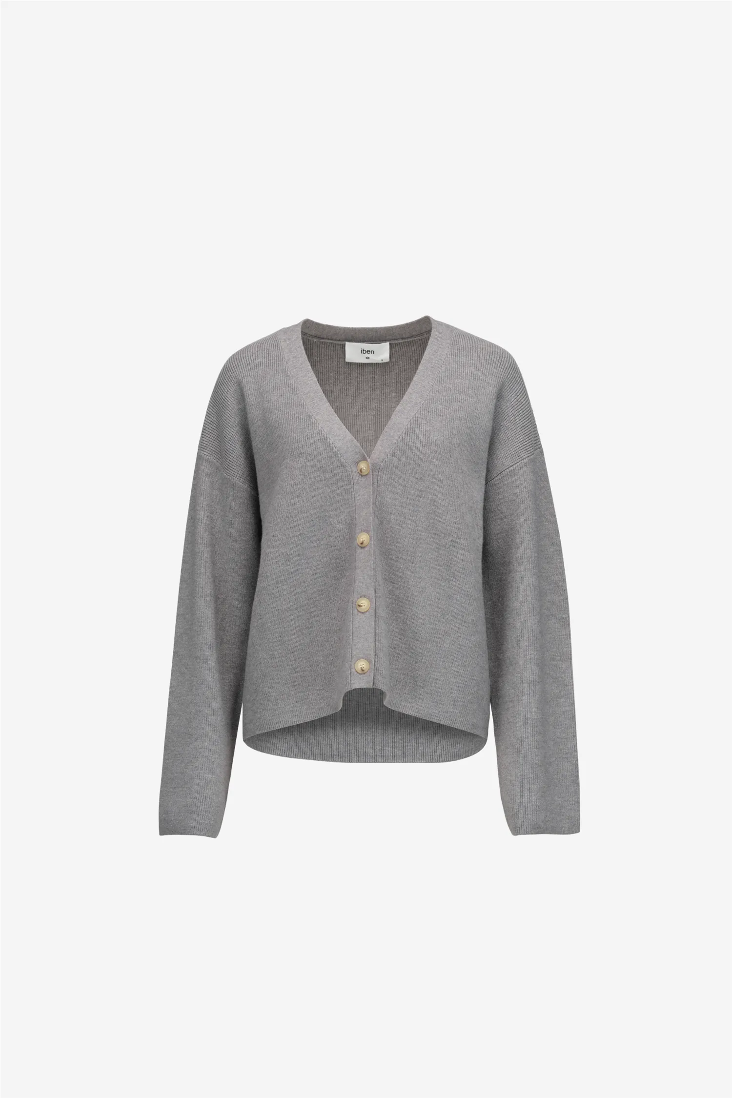 Vita & Wanda x Iben Serge Rib Cardigan Grey Melange