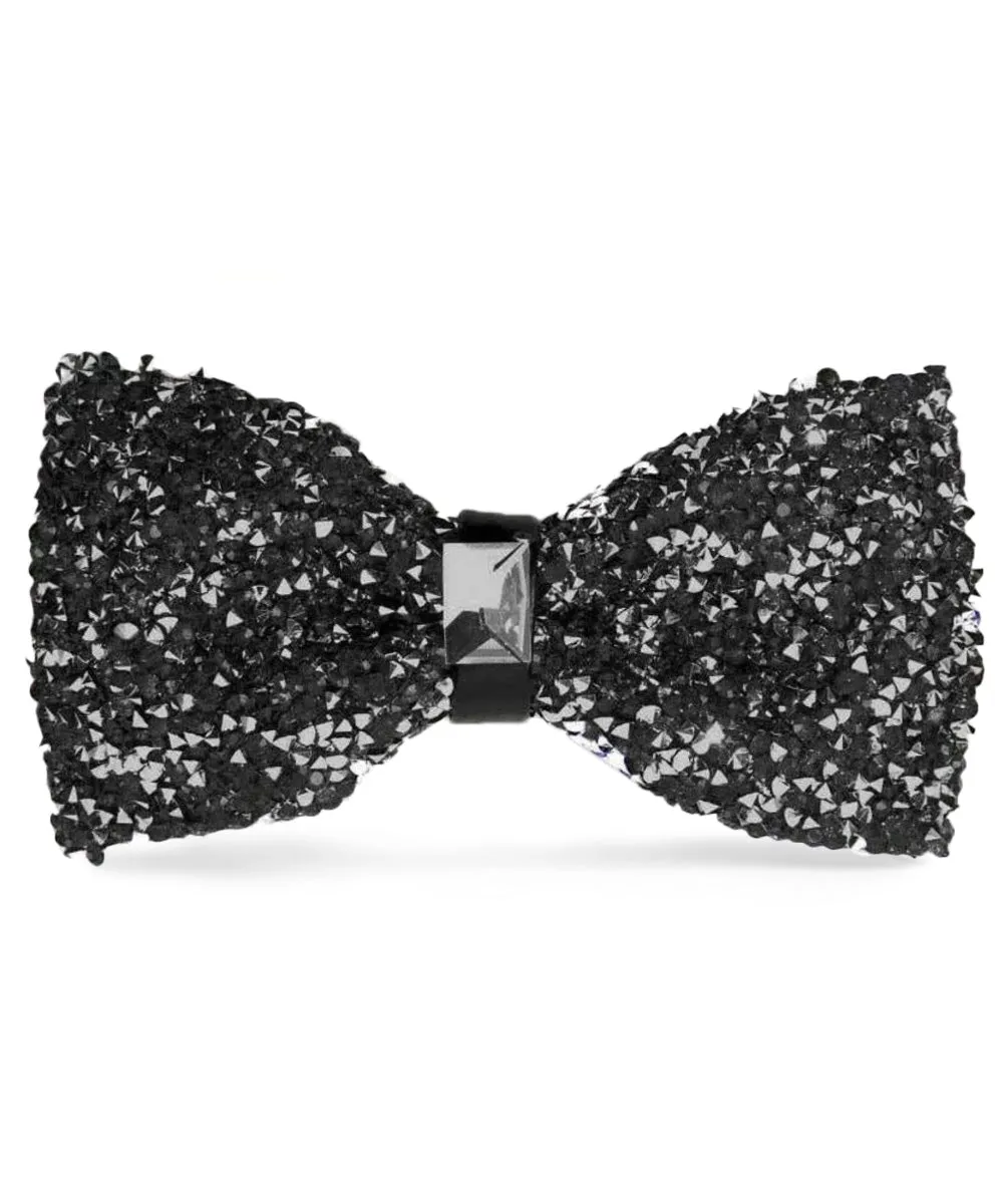 Vittorio Farina Men's Rhinestone Bow Tie in Gift Box