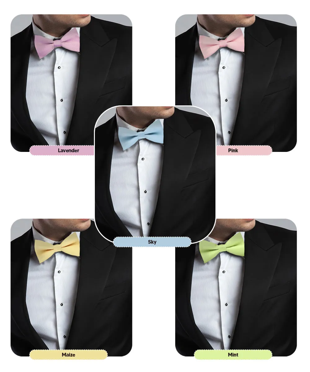 Vittorio Farina Men's Satin Bow Tie in Gift Box (Multipack)