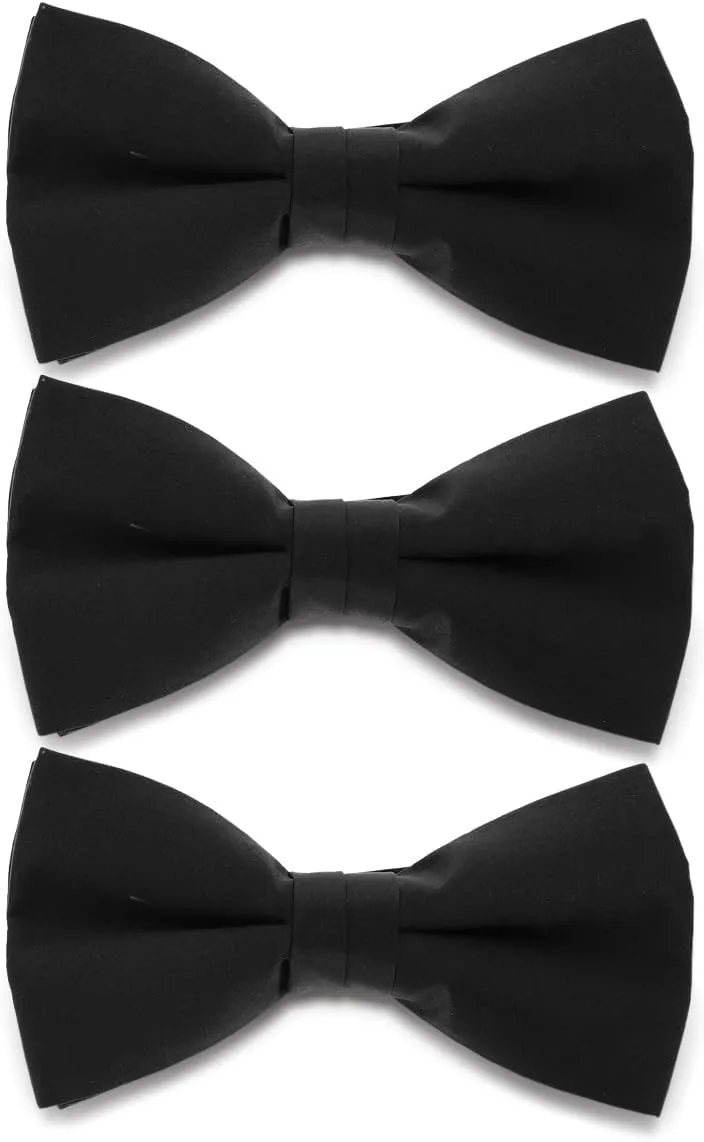 Vittorio Farina Men's Satin Bow Tie in Gift Box (Multipack)