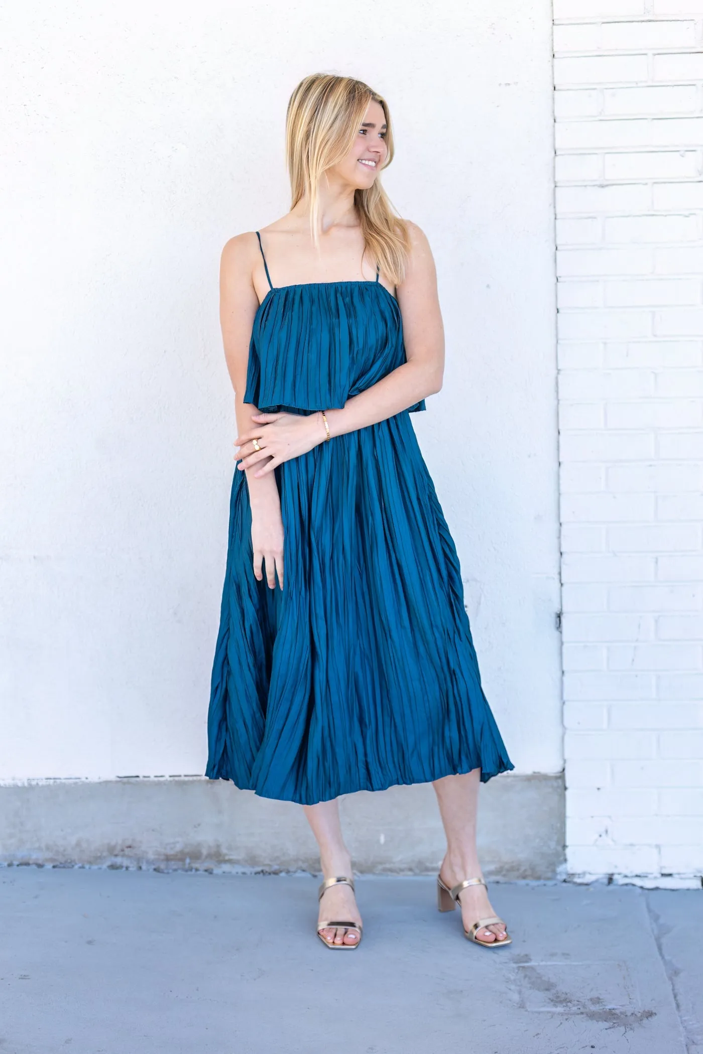 VIVIAN PLEATED DRESS