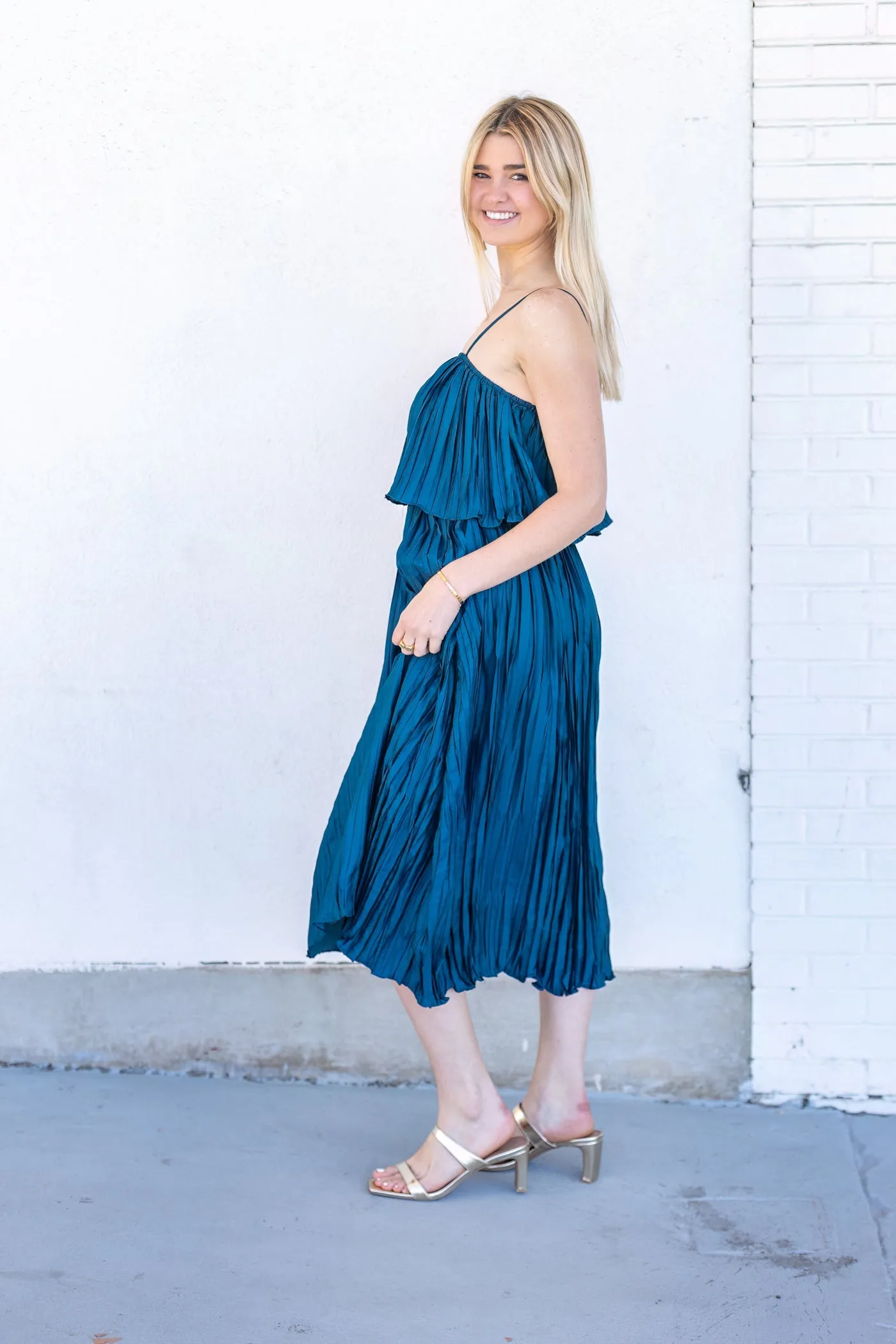 VIVIAN PLEATED DRESS