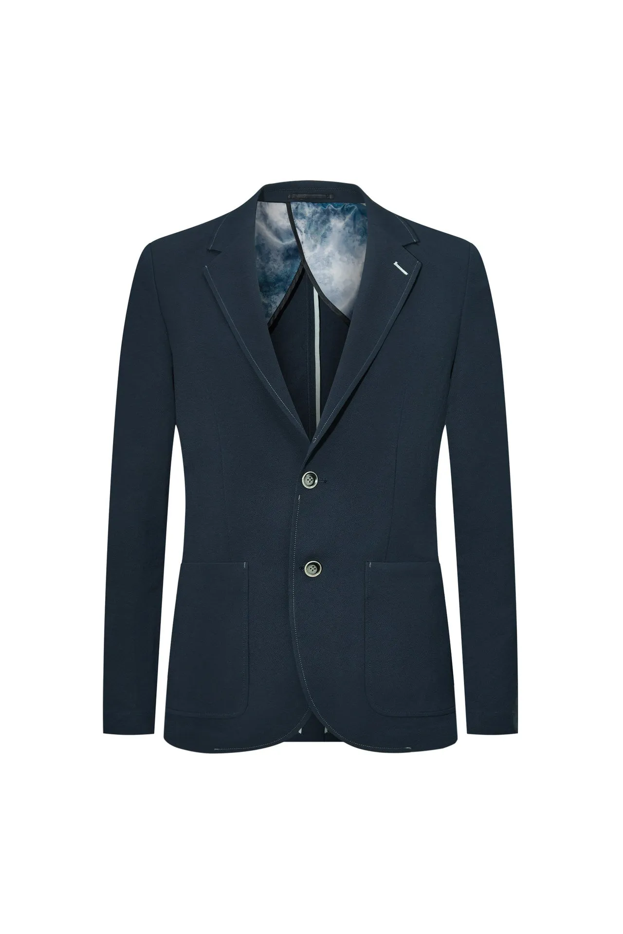 Water-Repellent Crinkle Effect Blazer in Relaxed Fit