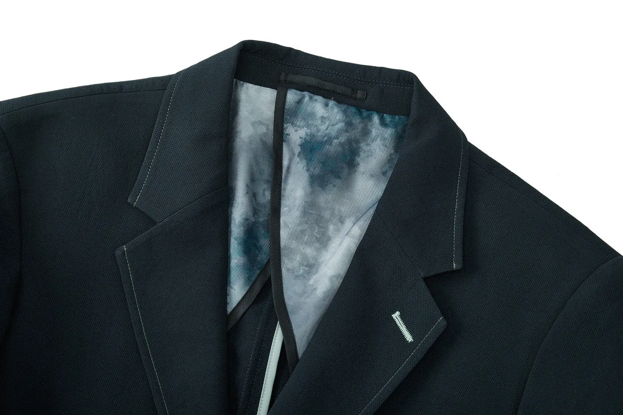 Water-Repellent Crinkle Effect Blazer in Relaxed Fit