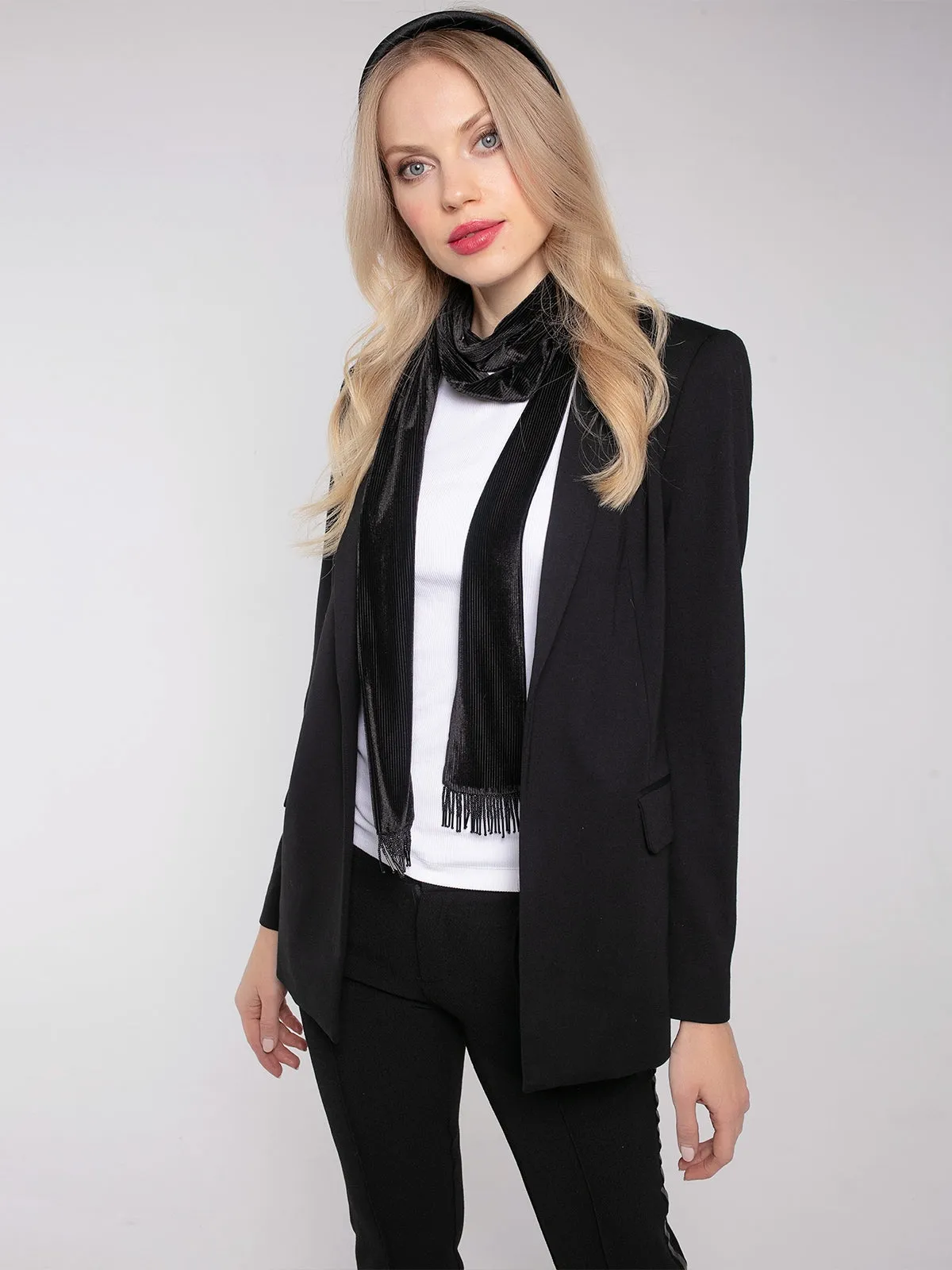 WILLOW JERSEY BLAZER WITH STAR PRINT LINING