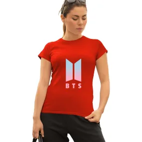 WOMENS BTS -1 PRINTED TSHIRT - RED