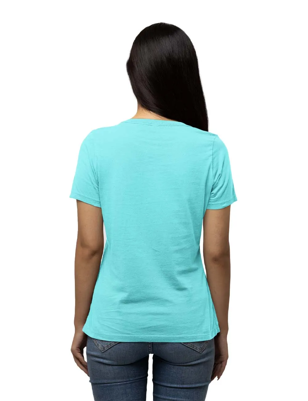 WOMENS BTS -3 PRINTED TSHIRT - AQUA