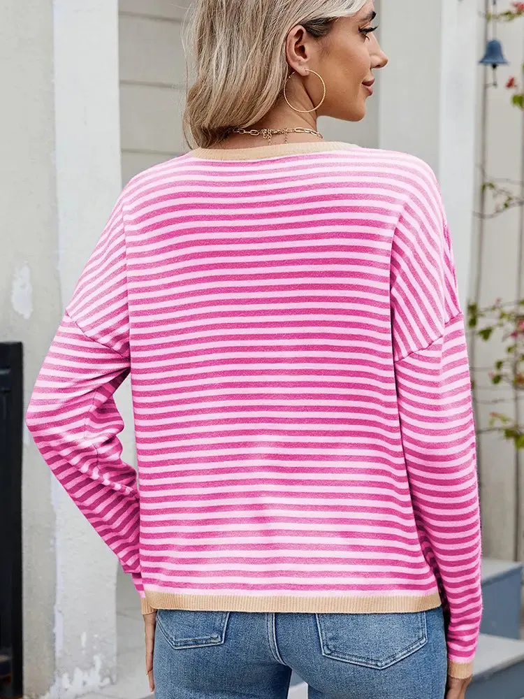 Women’s Color Block Striped Sweater