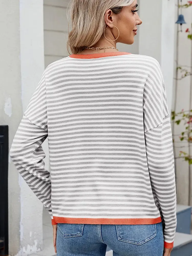 Women’s Color Block Striped Sweater