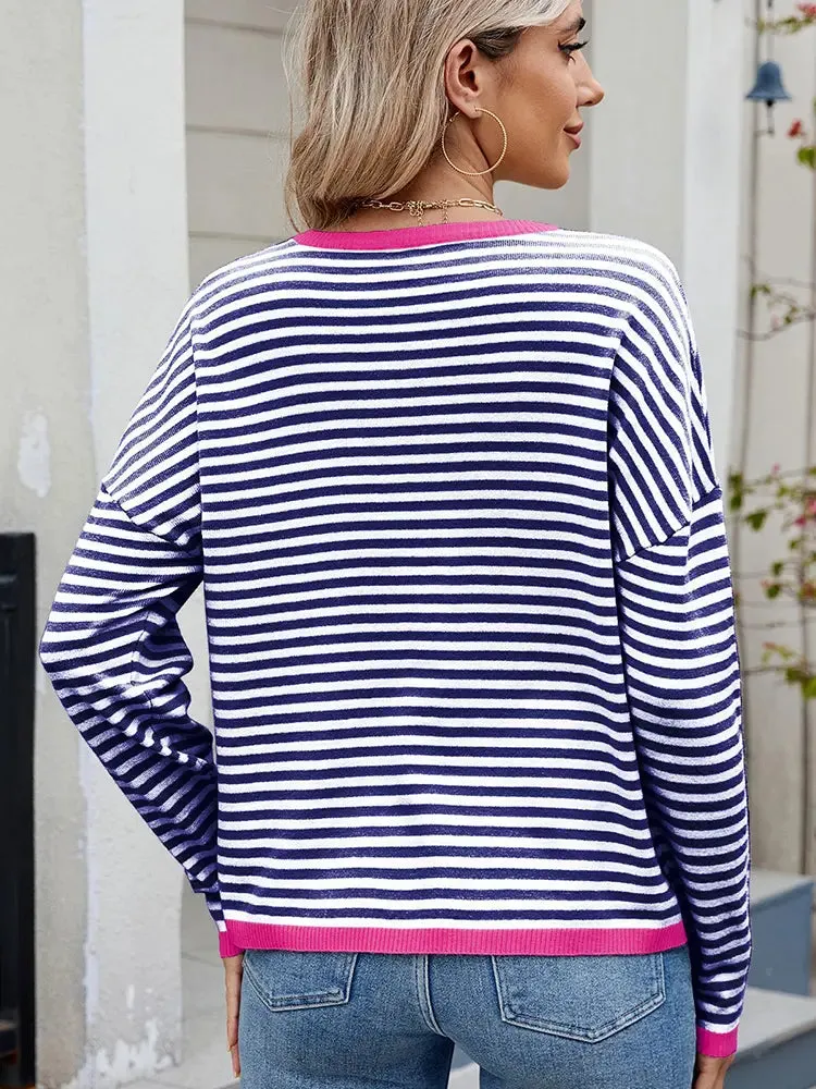 Women’s Color Block Striped Sweater