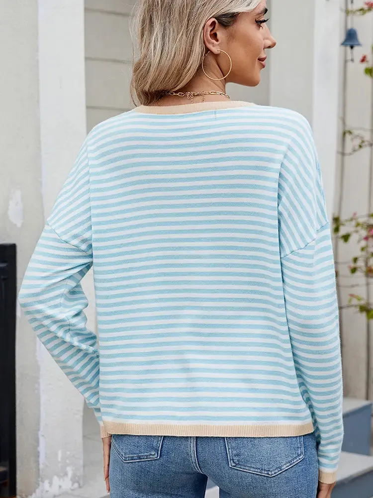 Women’s Color Block Striped Sweater