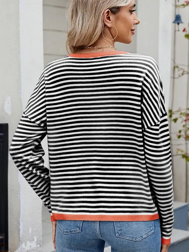 Women’s Color Block Striped Sweater