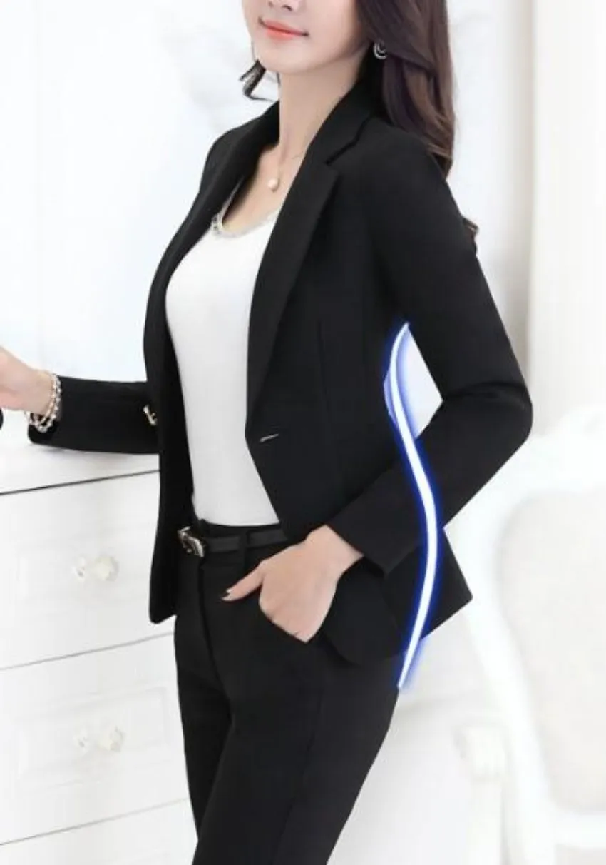 Womens Single Button Slim Fit Blazer