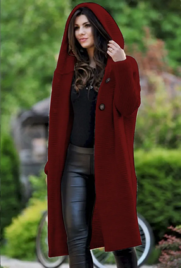 Women's Warm Long Sweater Coat