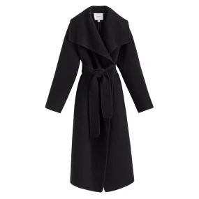 Wool Draped Collar Coat