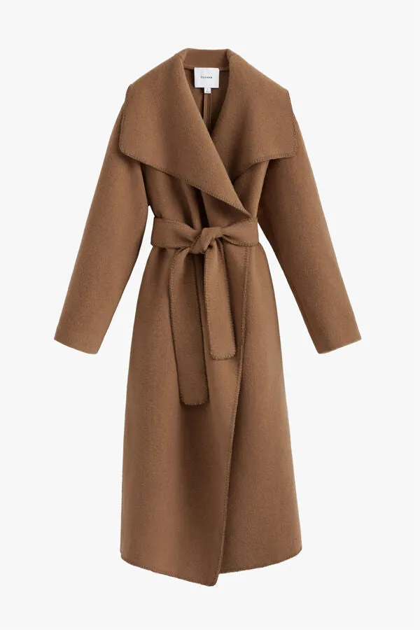 Wool Draped Collar Coat