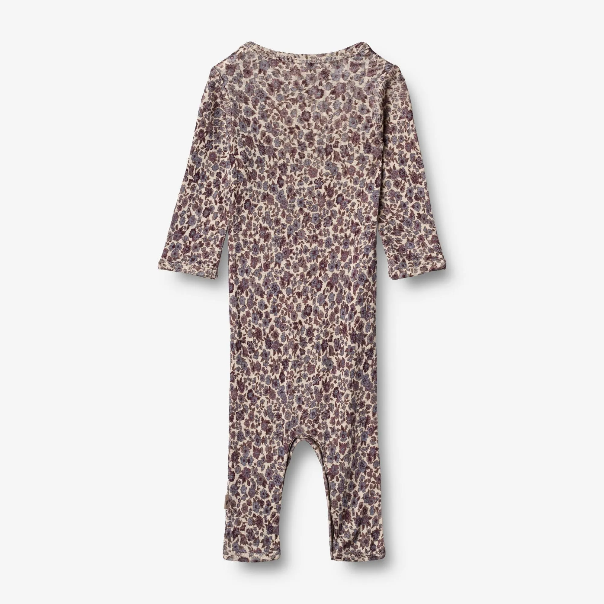 Wool Jumpsuit Gatherings | Baby - purple flowers