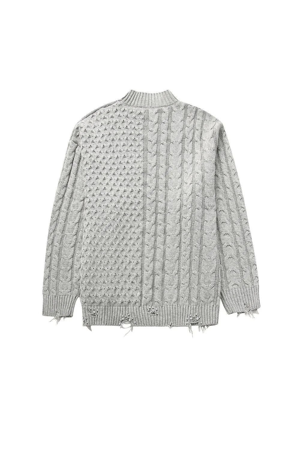 'Zemfira' Studded Distressed Knit Sweater